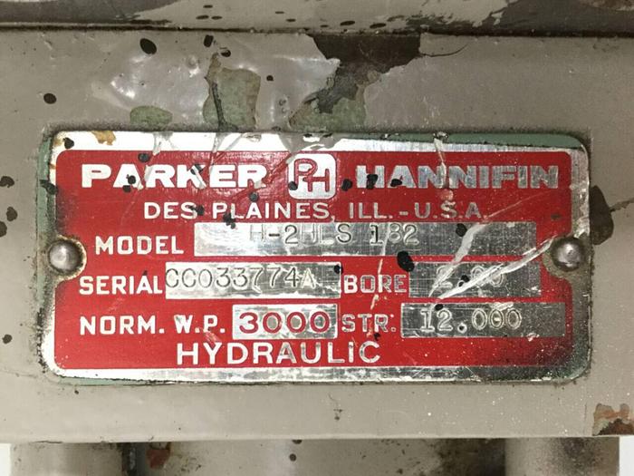 Used PARKER HANNIFIN Hydraulic Cylinder H-2HLS 182 #90249