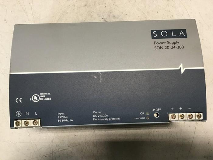 Used SOLA ELECTRIC Power Supply SDN20-24-200 Used #144460