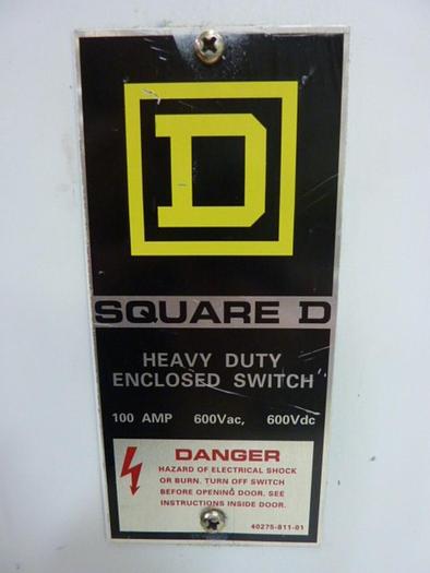 Used SQUARE D Disconnect Switch HU363 SER F1 #66738