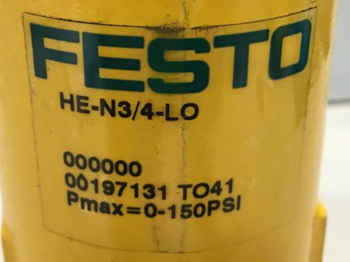 Used FESTO Shut Off Lockout Valve HE-N3/4-LO USED