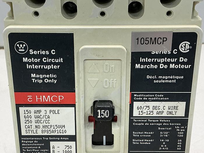 Used WESTINGHOUSE HMCP150V4