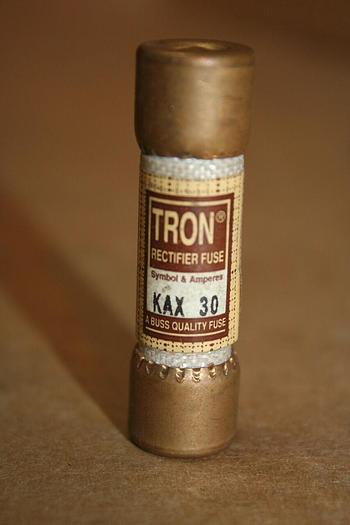 Used TRON / BUSSMANN 30 Amp Rectifier Fuse KAX-30 #19087