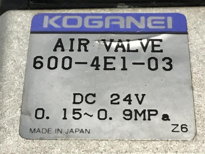 Used KOGANEI Valve 600-4E1-03 #128504