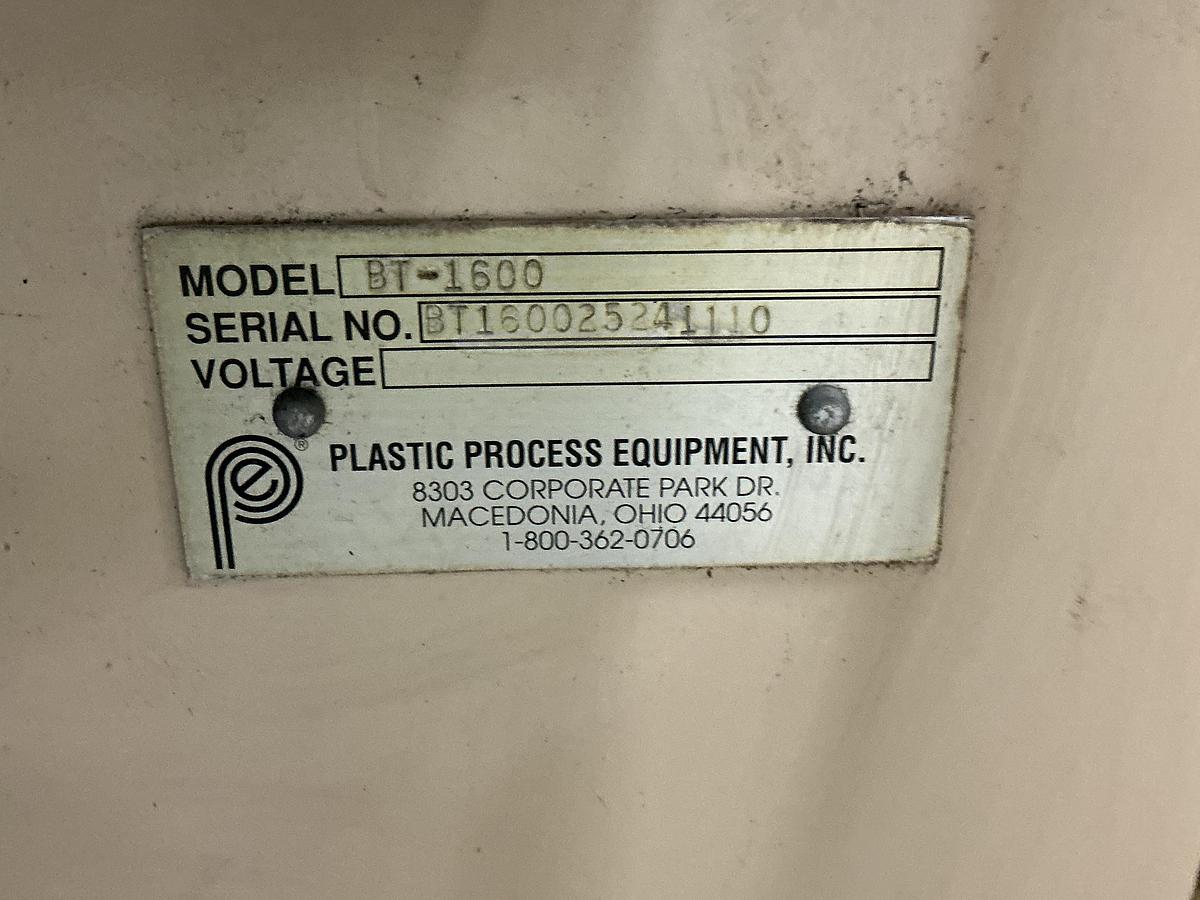 Used PLASTIC PROCESS EQUIPMENT BT-1600