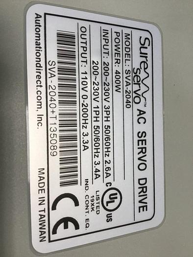 Used AUTOMATION DIRECT Servo Drive SVA-2040 #144893