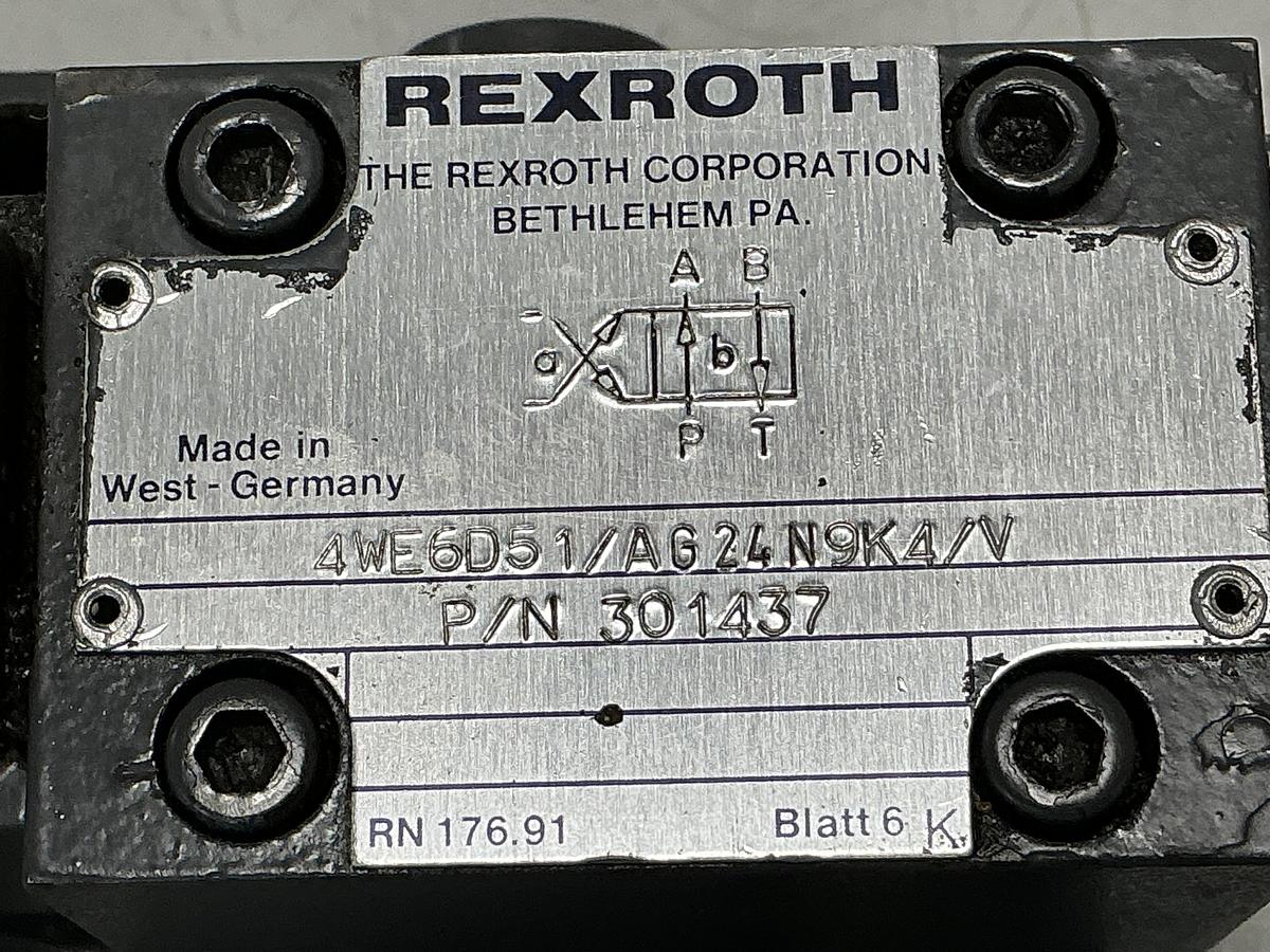 Used REXROTH 4WE6D51/AG24N9K4/V