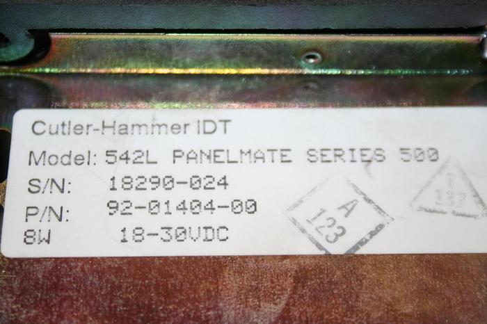 Used CUTLER HAMMER PanelMate Operator Interface 542L #11198