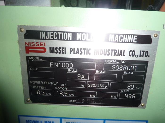 Used NISSEI 89 Ton Injection Molding Machine FN1000-9A USED