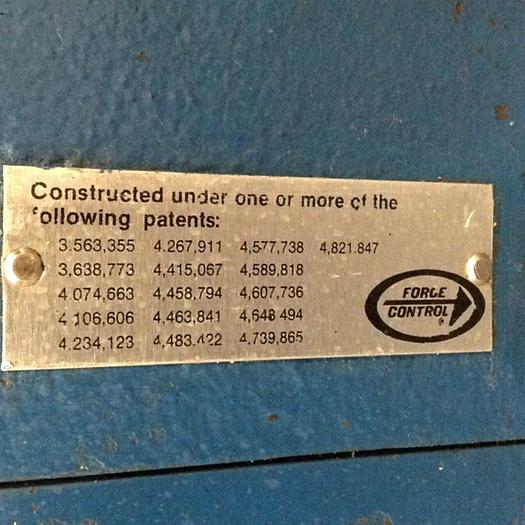 Used FORCE CONTROLS Multi-Speed Drive MH-200-07 #75197