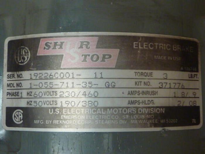 US MOTORS / SHUR STOP Electric Brake 1-055-711-35-QG #32214