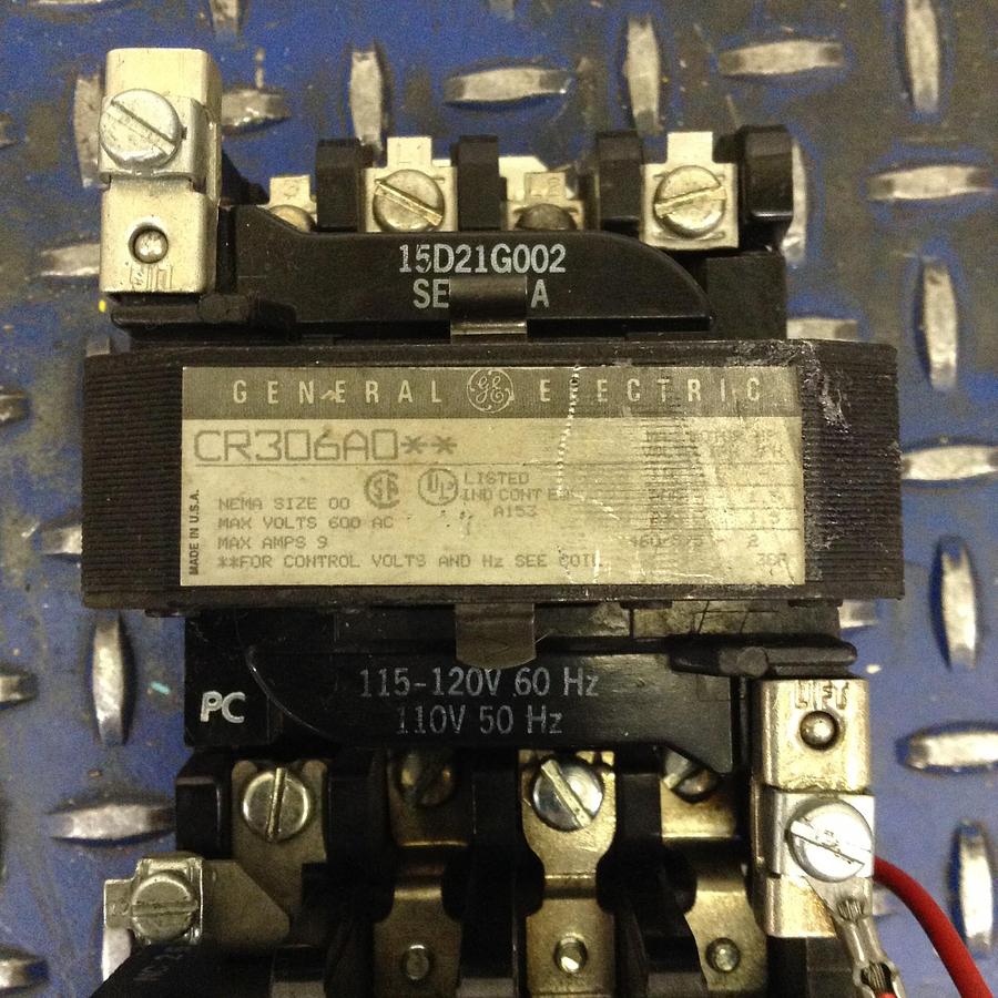 Used GENERAL ELECTRIC (G.E.) Motor Starter Size 00 CR306A0 USED