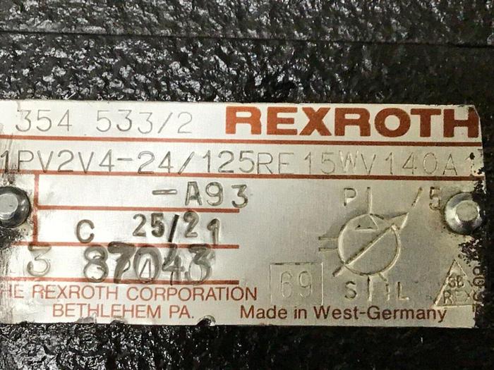 Used REXROTH Pump 1PV2V424125RE15WV140A1 Used