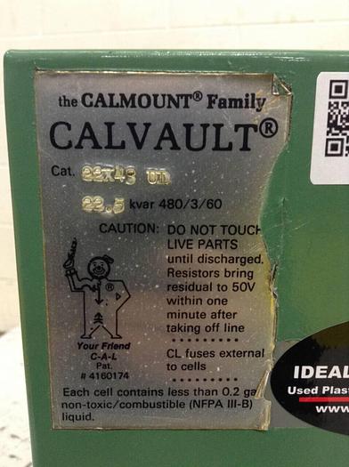 Used CALMOUNT Calvault Capacitor 22X43 UL #84143