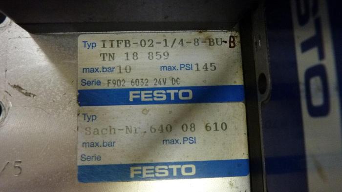 Used FESTO Control Block / Valve Terminal IFB8-02 #52720