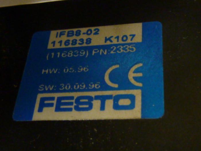 Used FESTO Control Block / Valve Terminal IFB8-02 #52740