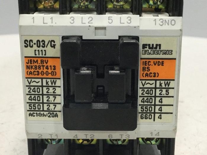 Used FUJI ELECTRIC Contactor SC-03/G SC11AG #104159