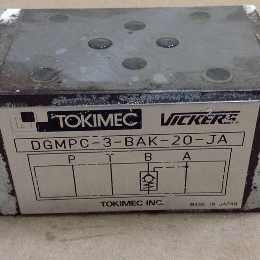 Used TOKIMEC Valve DGMPC3BAK20JA #78630