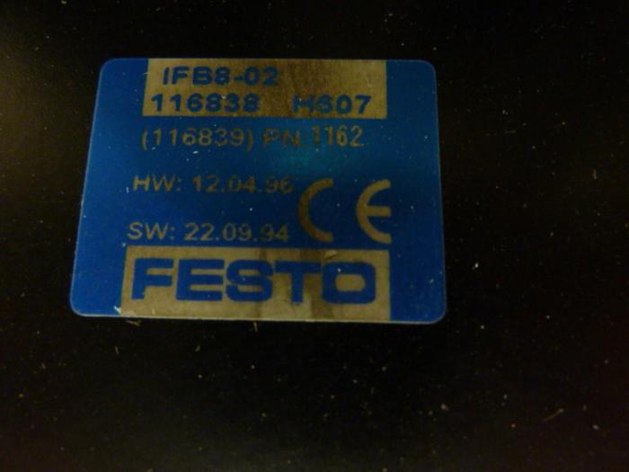 Used FESTO Control Block / Valve Terminal IFB8-02 #52706