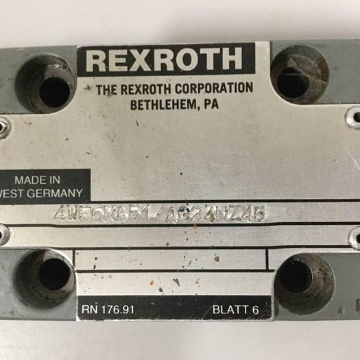 Used REXROTH Valve 4WE6MA51AG24NZ45 #91302