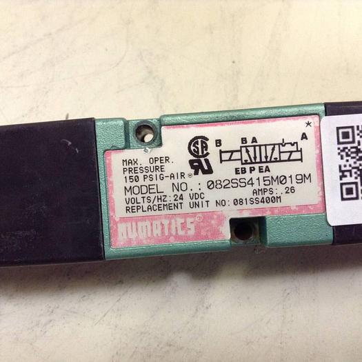 Used NUMATICS Valve 082SS415M019M #80045