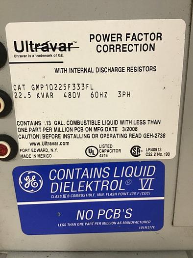 Used GE Power Factor Correction GMP10225F333FL #135528