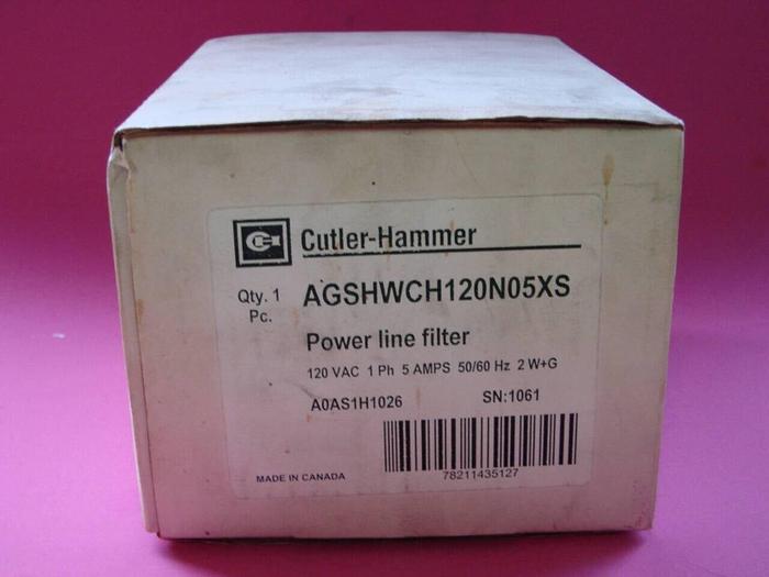 Used CUTLER HAMMER Power Line Filter AGSHWCH120N05XS #10851