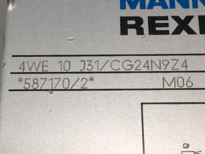 Used MANNESMANN REXROTH Valve 4WE10J31CG24N9Z4 #106054