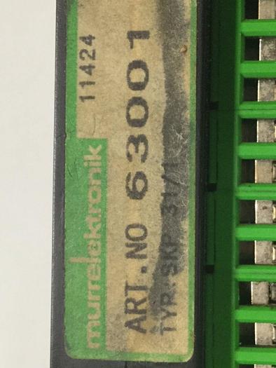 Used MURR ELEKTRONIK Plug In Card Slot 63001 #105577