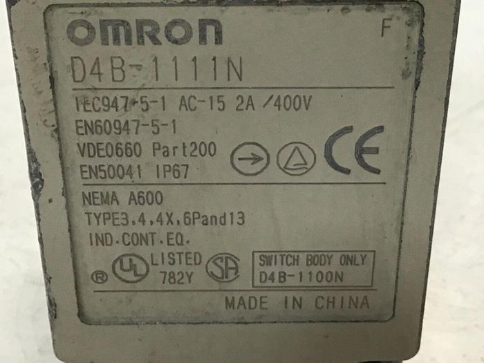 Used OMRON Limit Switch D4B-1111N #122013