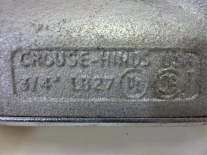 Used CROUSE HINDS Conduit LB27 #62142