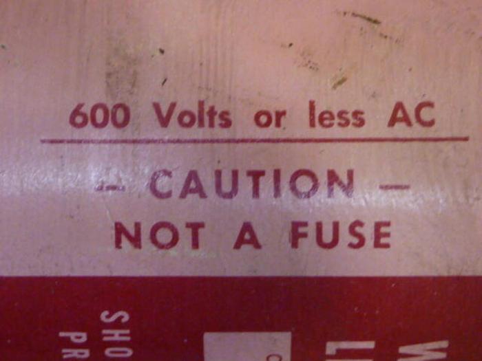 Used BUSSMANN 600 Amp Buss Welder Limiter 68600 Used