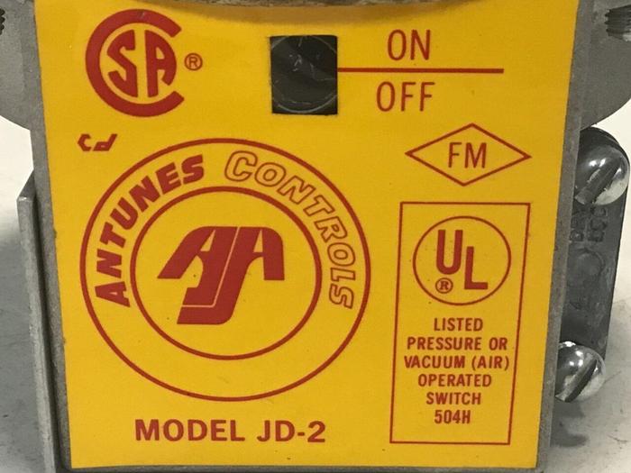Used ANTUNES CONTROLS Pressure Switch JD2 #127894