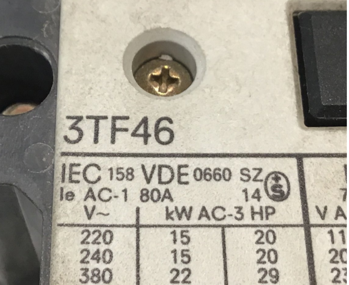 Used SIEMENS Contactor 3TF46 USED