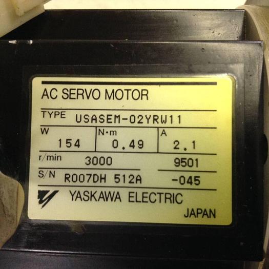 Used YASKAWA AC Servo Motor USASEM-02YRW11 Used
