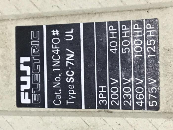 Used FUJI ELECTRIC Contactor SC-7N/UL 1NC4F0 #140687