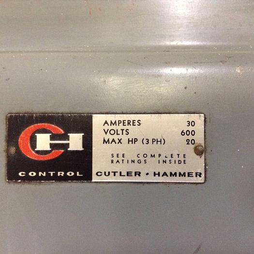 Used CUTLER HAMMER Heavy Duty Safety Switch DH361 #72244