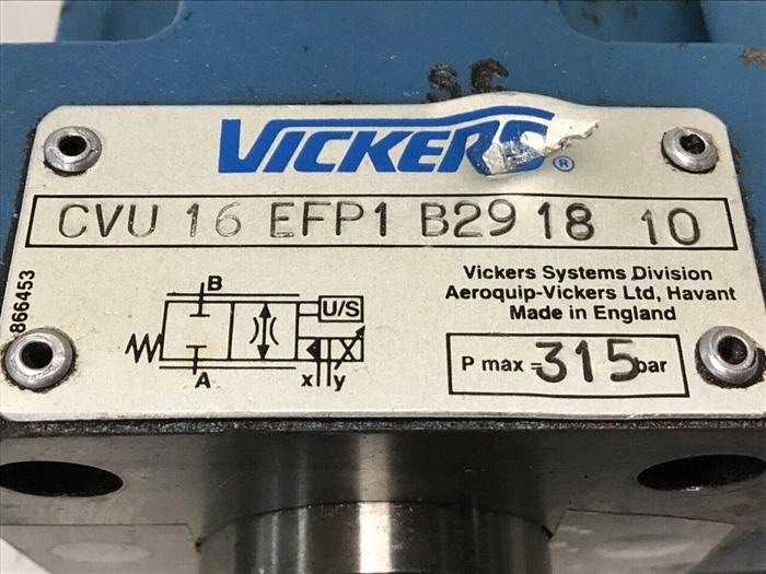 Used VICKERS Hydraulic Valve CVU16EFP1B291810 Used