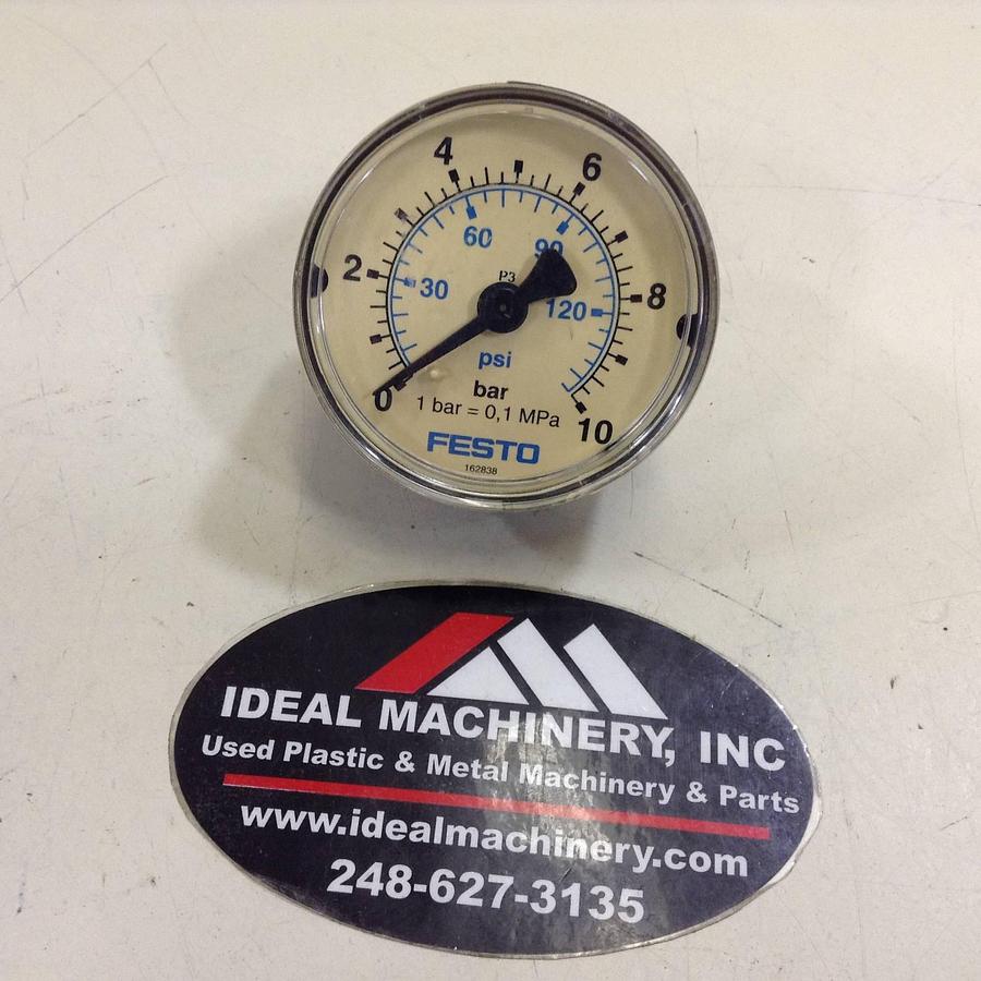 Used FESTO 0-120 PSI Pressure Gauge 162838 Used