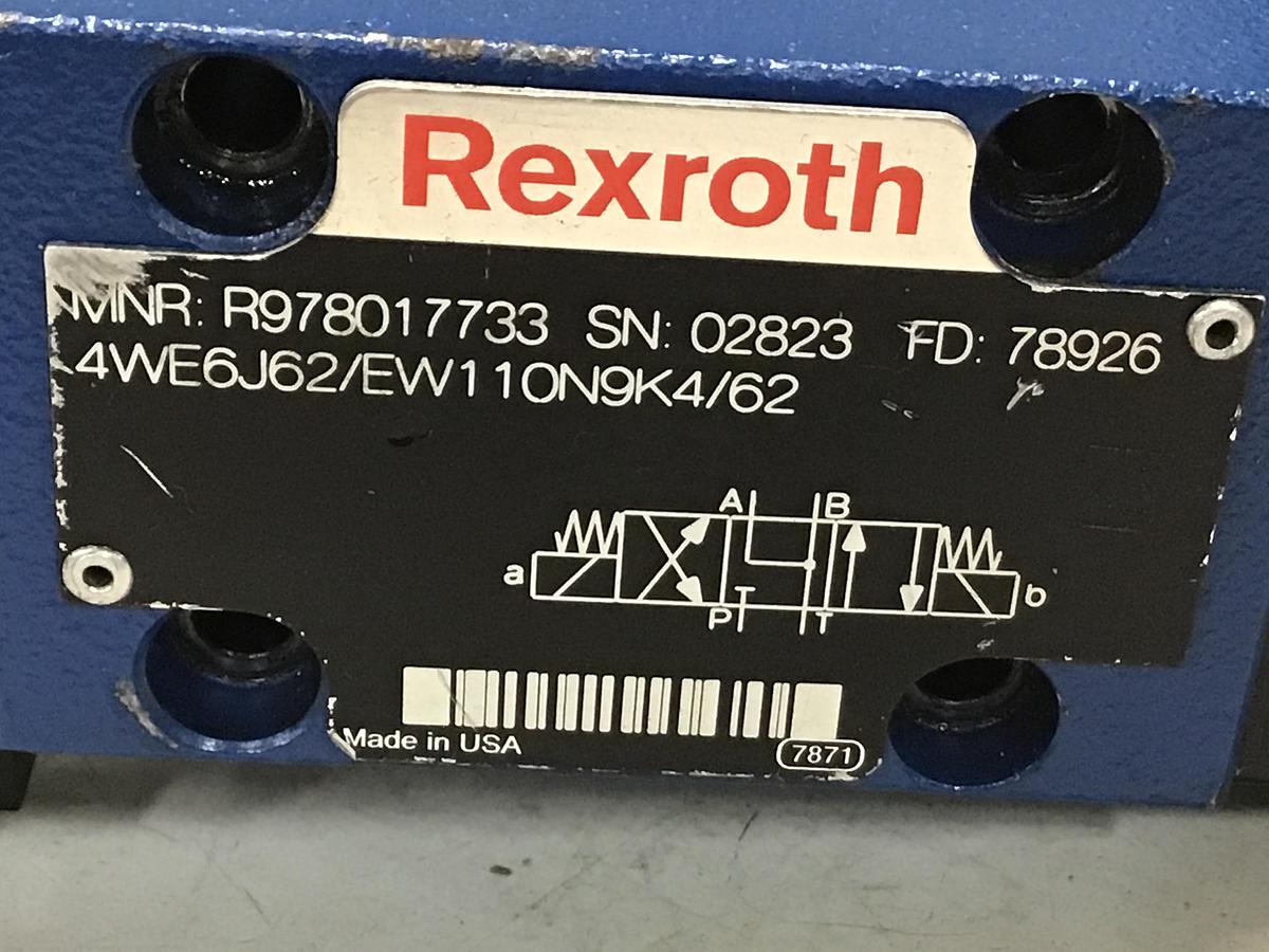 Used REXROTH 4WE6J62/EW110N9K4/62 Valve Used #142080