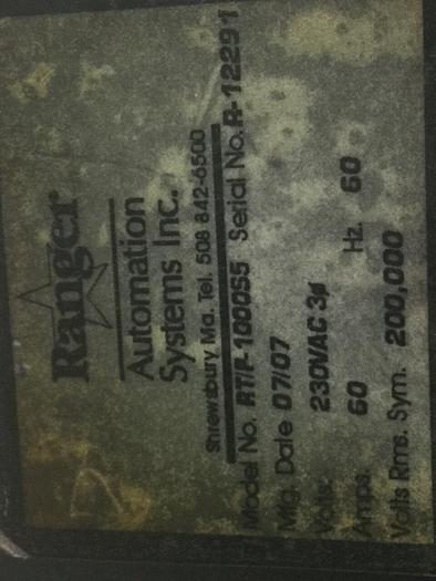 Used RANGER AUTOMATION SYSTEMS Wiring Harness RT/F-1000S5 WH #105333