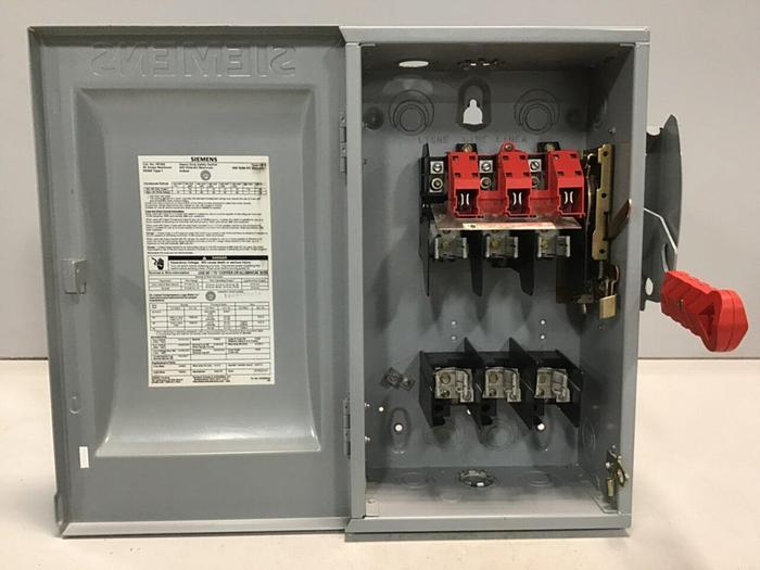 Used SIEMENS Heavy Duty Safety Disconnect Switch HNF362 #130228