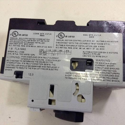 Used SPRECHER & SCHUH Contactor KTA7-25S-1.6A #84571