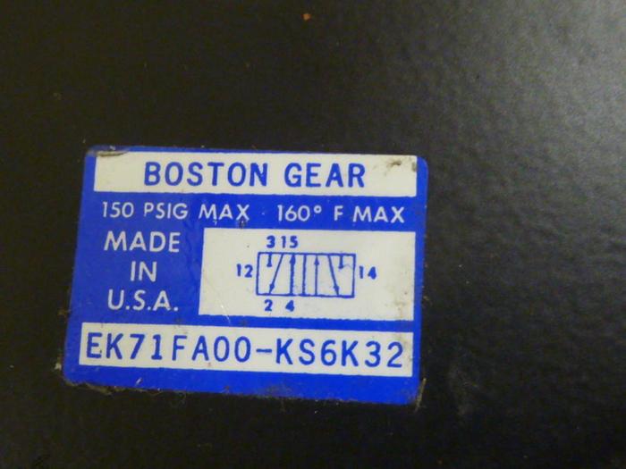 Used BOSTON GEAR Pneumatic Valve EK71FA00-KS6K32 #65280