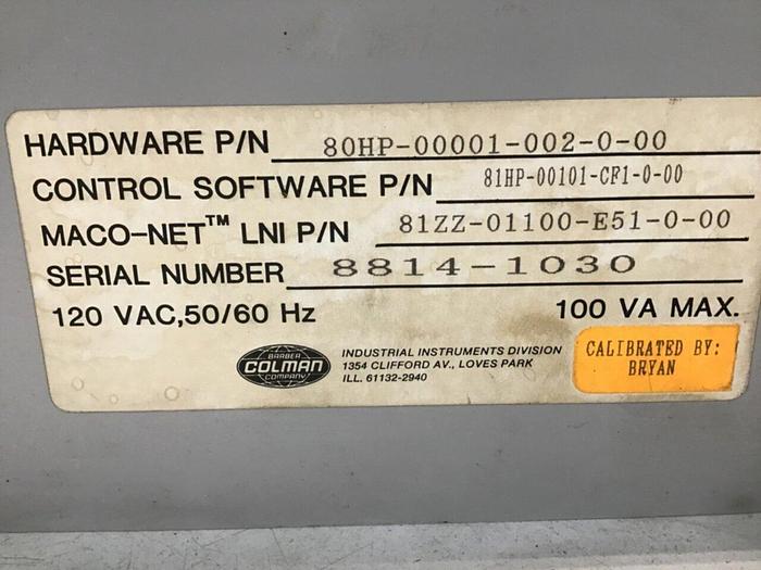 Used BARBER COLMAN Pressure/Flow Module 80HP-00001-002-0-00 #112481
