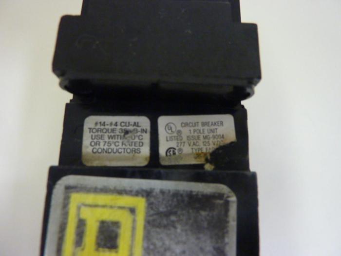 Used SQUARE D 20 Amp Circuit Breaker FHB16020A #46615