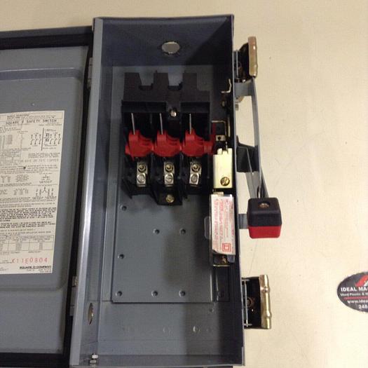 Used SQUARE D 30 Amp Safety Switch HU36IAWKEI #75913