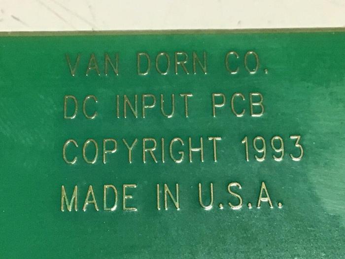 Used VAN DORN DC Input Board 330037 PC330-037 Used