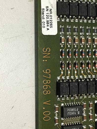 Used ARBURG I/O Circuit Board 97868 V.00 #117609