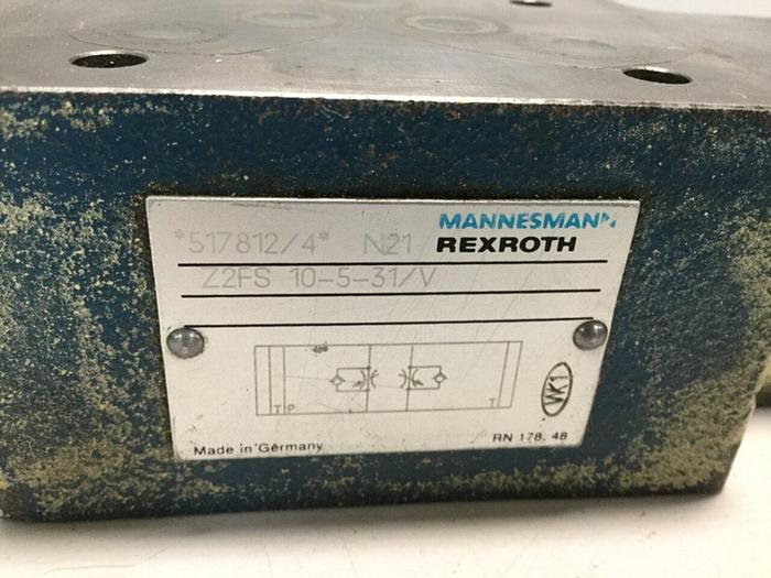 Used MANNESMANN REXROTH Valve Z2FS10531V #114724
