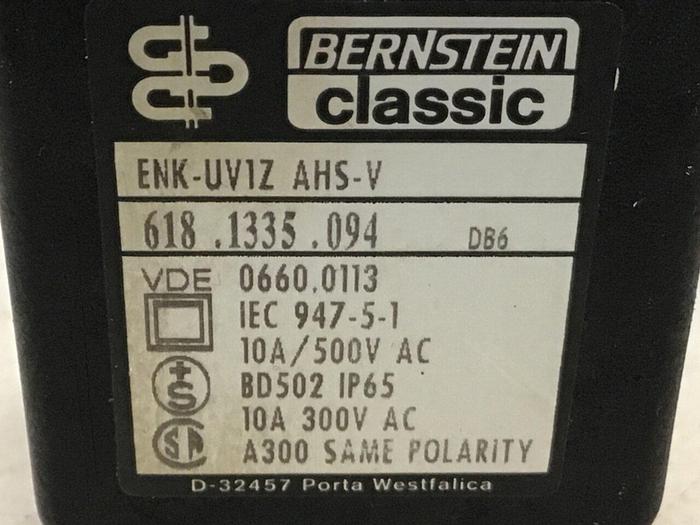 Used BERNSTEIN Limit Switch ENK-UV1Z AHS-V #121244
